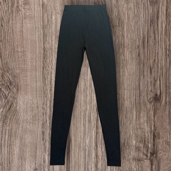 ASOS Design Black Ribbed Tall Leggings - Picture 1 of 5